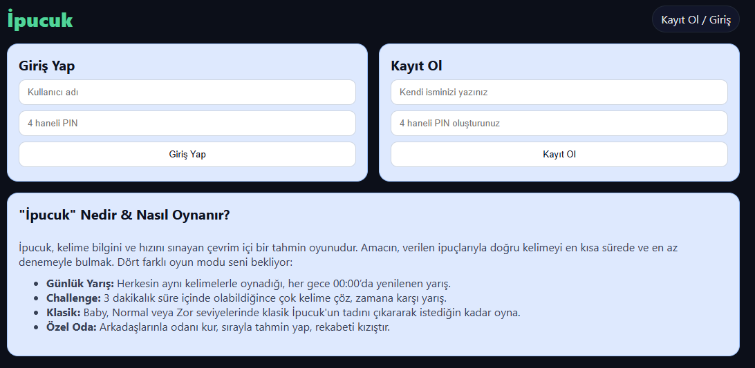 İpucuk — Turkish Word Guessing Game 1